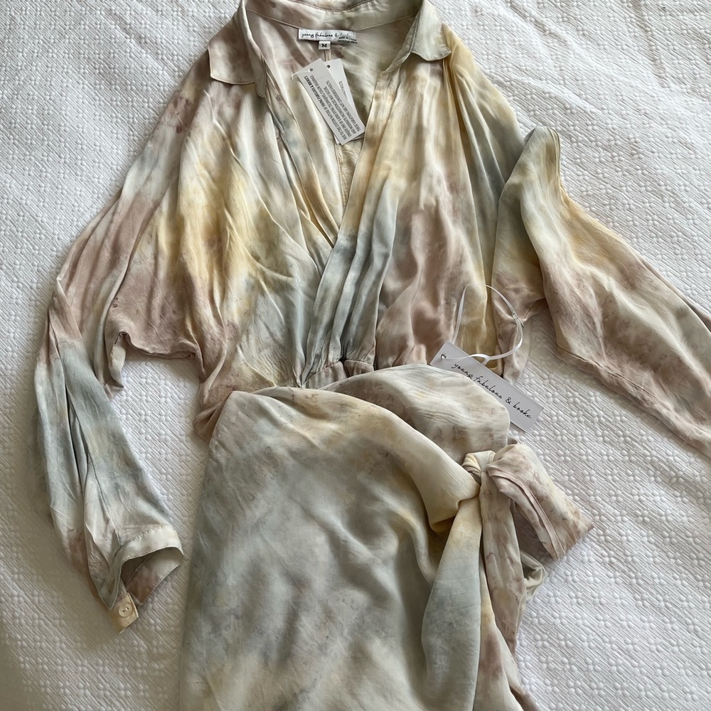 Tie dye young fabulous & broke wrap dress! New! never worn